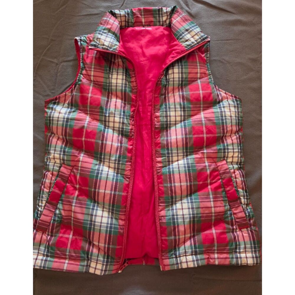 Lands End Puffer Xmas Vest Size XS